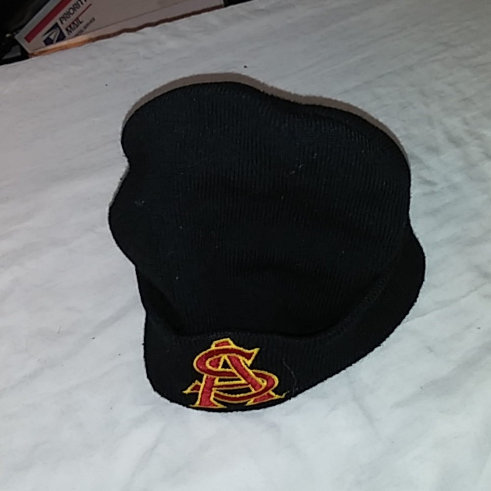 ASU Arizona State black ski cap/ hat adult size.